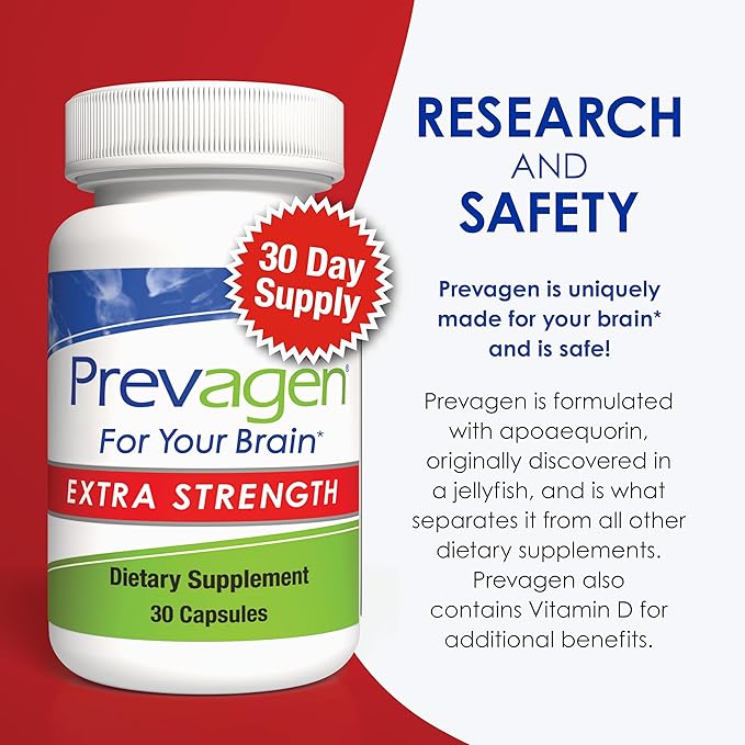 Prevagen Extra Strength - 30 Capsules (1 Month Supply) | Formulated for Your Brain | 20mg of Apoaequorin Plus Vitamin D3