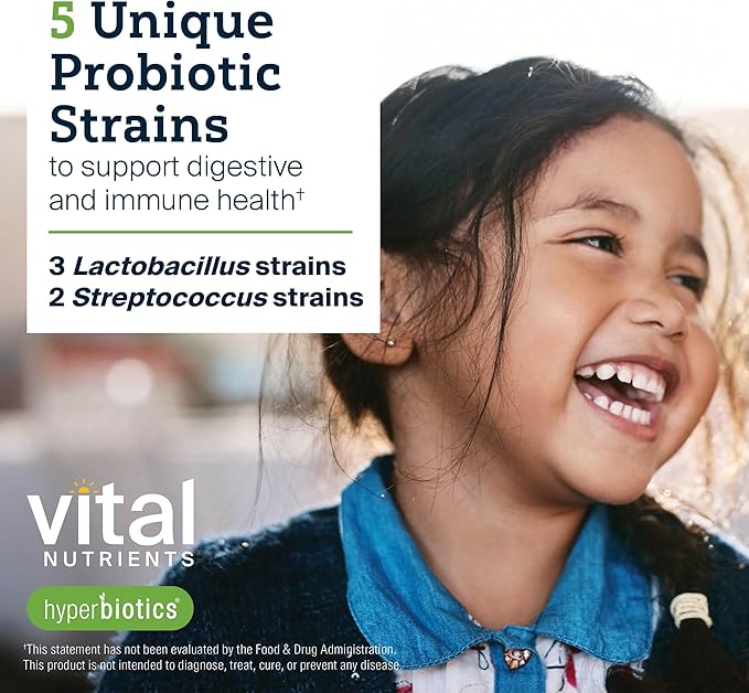 Hyperbiotics Vital Nutrients Pro Kids Probiotic ENT | Toddler Probiotics for Kids Ear, Nose and Throat | Targeted Immune and Digestive Health | Strawberry-Vanilla 45 Sugar-Free Chewable Tablets