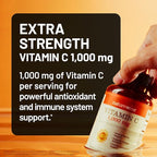 NatureWise Vitamin C 1000mg Capsules - Extra Strength Vegan Vitamin C for Daily Antioxidant & Immune Support - Non-GMO, USA Manufactured - 120 Capsules[120-Day Supply]