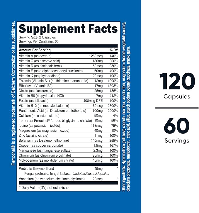 Nutricost Multivitamin with Probiotics 120 Vegetarian Capsules (3 Bottles) - Packed with Vitamins & Minerals