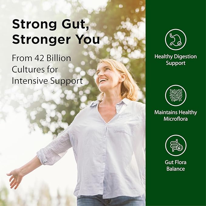 Flora Super 8 Hi Potency Probiotics 30 Count - Healthy Yeast Balance & Digestive Health - for Men & Women - 42 Billion CFU, Raw, Gluten Free - Up to 1 Month Supply