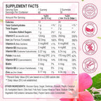 Iron Gummies for Women Men Vitamin Supplement 65mg & Vitamin C 250mg Per Serving with B6 B12 Folate- Energy Support for Iron Deficiency, Anemia, Vegan Guava Hibiscus Flavor, 120 Count