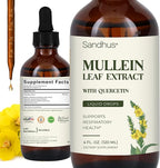 Sandhu's Mullein Drops for Lungs | Mullein Leaf Extract Supplement for Immune, Lung & Respiratory Health Support | Alcohol Free, Natural Herbal Tincture | 4 fl oz, 2 Months Supply