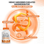 Magnesium Glycinate 400mg (Buffered Magnesium Bisglycinate Chelate) | Albion® Chelated Magnesium for Muscle & Nerve Support + Calm | High Absorption, Gentle on Stomach (1 Bottle, 60 Capsules)