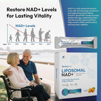 Liposomal NAD+ Liquid Packets - Liposomal Nicotinamide Riboside Resveratrol PQQ for Cellular Health Energy Focus & Healthy Aging