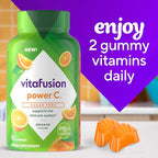 Vitafusion Sugar Free Power C Vitamin C Gummies,Daily Adult Vitamins for Immune System Support (1),Orange Flavor,90 Count (Pack of 2)
