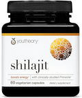 Youtheory Shilajit - PrimaVie Himalayan Shilajit Capsules - Supports Energy, Stamina & Endurance* - Gluten Free - 60 Capsules (30-Day Supply)