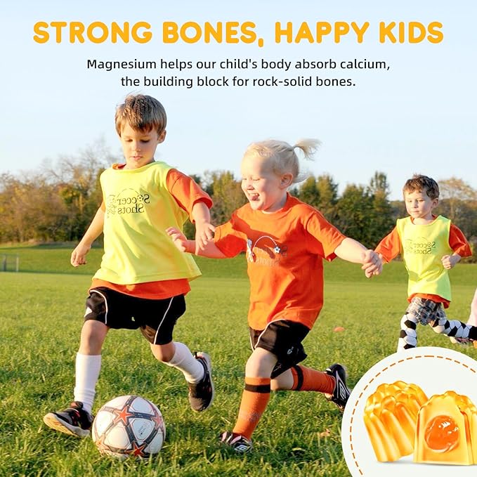 2 Pack Kids Magnesium Glycinate Gummies - Magnesium for Kids Adults with L-Theanine, Chamomile, Licorice, Vitamin D, B6 for Sleep, Relaxation, Brain & Muscle - Sugar Free Peach & Mango