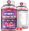 Methylated Multivitamin Gummy for Women - Womens Multivitamin Gummies with Vitamins A C D E, Methylated Folate, Biotin, B Complex, Iron, CoQ10, Inositol - Multi Vitamins for Women 60 Count