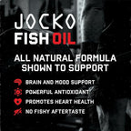 Jocko Fuel Omega 3 Fish Oil Supplement 2000mg - Burpless Fatty Acid Supplement, Wild Caught, Powerful Antioxidant with Astaxanthin (60 Capsules)