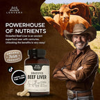 Lonvera Grass Fed Beef Liver Capsules for Women and Men – 3000mg Freeze Dried Desiccated Organs – Nutrient Source for Joints, Bones, Hair, Skin, Nails & Daily Energy – 120 Pasture-Raised Capsules