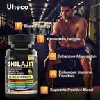 Shilajit Supplement with Sea Moss, Ashwagandha, Tongkat Ali - Shilajit Pure Himalayan Organic Fulvic Acid Capsules - 90 Count