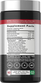 Horbäach Nitric Oxide Beet Root Capsules | 180 Count | with Nitrates and Precursor | for Men and Women | Vegetarian, Non-GMO, Gluten Free Supplement