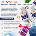 Vitamatic Tart Cherry 20X Extract with Celery Seed 10X Concentrated Extracts - - 180 Veg Capsules - Vegetarian, Non-GMO, and Gluten Free
