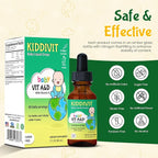 Kiddivit Baby Vitamin A&D Liquid Drops with Vitamin E – Gentle Immune & Vision Support Supplement – 60 Daily Servings, Dropper Included, Glass Bottle – Sugar Free, Gluten Free, Vegetarian, 2oz