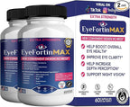 EyeFortin MAX Eye Health Supplement, 60 Capsules, Extra Strength with Lutein, Vitamins A C E B12, Bilberry Extract, 30 Day Supply (2)