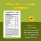 Natural Factors Whole Earth & Sea Men's Multivitamin & Mineral - Daily Health Supplement for Men Under 50 - Vegan, Non-GMO & Gluten-Free - 120 Tablets (60 Servings)
