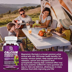 Calcium Magnesium Zinc with Vitamin D3 Supplement, Highly Absorbent Calcium Gummies with 300mg Magnesium glycinate Support Bone & Teeth, Muscle for Adults and Teens,Sugar Free, Vegan - 60 Count