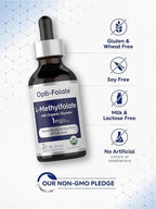 Carlyle L-Methylfolate Drops 1mg | 2 Fl Oz | with Organic Glycerin | Liquid Sublingual Supplement | Fruit Punch Flavor | Vegetarian, Non-GMO