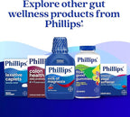 Phillips' Colon Health Daily Probiotic Capsules, 4-in-1 Symptom Defense to help defend against Occasional Gas, Bloating, Constipation, and Diarrhea, Daily Supplement, 60 Count