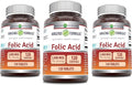 Amazing Formulas Folic Acid 5000 Mcg per Serving | Tablets Supplement | Non-GMO | Gluten-Free | Made in USA (3 Pack | 120 Count)