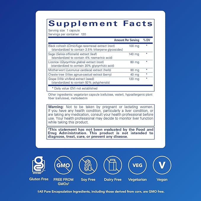 Pure Encapsulations PhytoBalance II | Supports Healthy Estrogen and Progesterone Activity & Reduces Hot Flashes | 120 Capsules