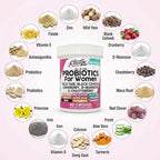 Clean Nutraceuticals Probiotics for Women with D Mannose, Cranberry Extract, Wild Yam, Chasteberry - 20 Probiotic and Prebiotic Strains - PH Balance, Womens Probiotic for Digestive Health - 60 Count