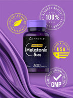 Carlyle Melatonin 5mg | 300 Tablets | Drug Free Supplement | Vegetarian, Non-GMO, Gluten Free