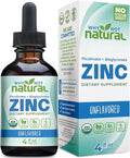 Organic Liquid Zinc Drops Supplement with Chelated Picolinate and Bisglycinate, Vegan