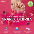 YUM-V'S Kids Multivitamin with Iron - Kids Chewable Multivitamin - Vitamins + Iron Supplement - Toddler Vitamins for 2 Year Old+, Kosher, Halal, Gluten Free 120 (Pack of 2