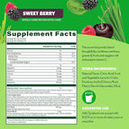 Amazing Grass Greens Blend Antioxidant: Super Greens Powder with Spirulina, Beet Root Powder, Elderberry, Prebiotics & Probiotics, Sweet Berry, 15 Servings (Packaging May Vary)