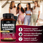 NEW AGE D-Mannose with Cranberry & Hibiscus - High Strength for Urinary Tract Health - Supplement for Women - Bladder, Liver & Microflora Support - Made in USA - Vegan, 180 Capsules