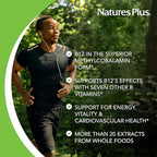 NaturesPlus Source of Life Garden Vitamin B12 - 60 Capsules - Includes 20+ Whole Food Extracts - USDA Certified Organic, Non-GMO, Vegan, Gluten Free - 30 Servings