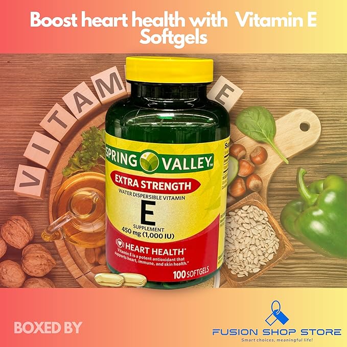Vitamin E- 1000 iu softgels 100ct (Pack of 1), Boxed by Fusion Shop Store