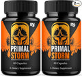 BLUE VIBE Primal Storm Maximum Strength Performance Supplement, PrimalStorm Maximum Strength Daily Overall Health Management Support Supplement, Primal Storm Premium Support (2 Pack - 120 Capsules)