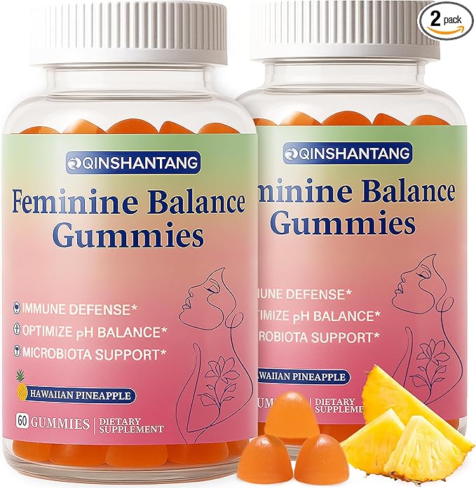 Pineapple Gummies for Women pH, 2 Pack, Premium Feminine Balance Gummies for Women | Boosts Body Health, pH Balance & Immune Support | Sugar Free, Vegan, Non-GMO, Gluten-Free
