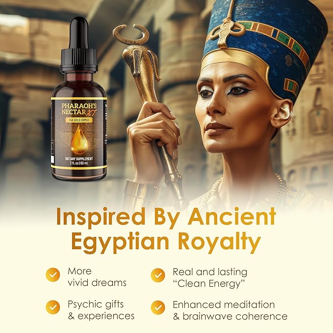 Ultra-Pure, 99.9% Liquid Gold - 24K Monoatomic Gold Ormus - Third Eye Awakening, Pineal Gland Decalcification, Awaken DNA, Unlock Light Speed Manifestation - Pharaoh's Nectar XT, 3 Pack