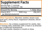 Bronson Methyl B12 5000 mcg Vitamin B12 Methylcobalamin Energy & Brain Support, 180 Lozenges