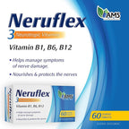 America Medic & Science NeruFlex 60ct – Nerve Support Supplement with Essential B-Vitamins – Supports Nervous System Health & Energy Production – 60 Tablets