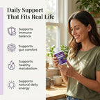 Elderberry - EIvera Gut Support Complex, Organic Black Elderberry Capsules, with Zinc & Vitamin C for Digestive Balance, Immune Support (1)
