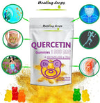 Quercetin with Bromelain Gummies - Vitamin C + Zinc + Vitamin D3 - Quercetin 500mg Gummies for Kids and Adults (3 Packs)
