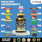 Colostrum Supplement - 10in1 Formula - Combine with L- Glutamine, Turmeric, Cayenne Pepper, Apple Pectin, Probiotics, Ginger, and More - Digestive Health, Immune Support - 120 Capsules