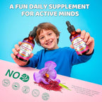 Liposomal Kids Saffron Drops – Organic Saffron Extract Liquid with Holy Basil, Passion, L-Theanine for Focus, Energy Support, Well-Being, Easy to Take Saffron Supplements for Kids, Vegan, 2 FL OZ