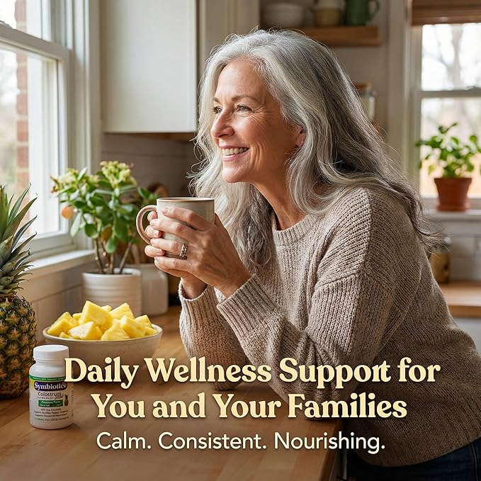 Symbiotics Naturade Colostrum Chewable Tablets – Immune & Digestive Support with Lactoferrin, Gluten Free, Low Sugar, Easy Daily Wellness Nutrition (120 Count - Pineapple)