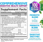 Probiotics 100 Billion CFU Per Serving - 10 Probiotic Strains & Prebiotics - Digestive Gut Health, Immune Support & Occasional Constipation, Gas & Bloating - Daily Supplement For Adults - 120 Capsules