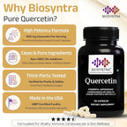 Pure Quercetin 500mg - Pure Quercetin Capsules for Immune Support & Cellular Protection – Gluten-Free, Non-GMO, 120 Capsules