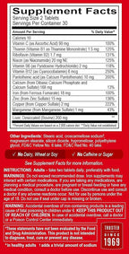 Globulo Rojo Iron Supplement - Dietary Supplement Pills with High Potency Iron & B Vitamins, 60 Tablets - 6 Pack