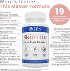 Zen Nutrients SkinVite Natural Skin Supplement for Women, Men & Teens - Hormonal Breakouts & Clear Skin Support Supplement - Detoxifying Vitamin for Acne and Digestion Support