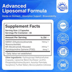 Sunshine & Rain Steady Energy Without Caffeine Crashes – Liposomal NMNH + NR + PQQ NAD⁺ Support Capsules for Cellular Energy, Focus & Healthy Aging | 120 Capsules