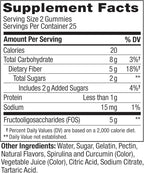 OLLY Fiber Gummy Rings, 5g FOS Prebiotic Fiber, Digestive Health Supplement,* Strawberry Watermelon Flavored, 25 Day Supply - 50 Count